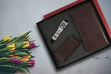 تصویر ست مدیریتی چرم طبیعی، ست چرمی، هدایای تبلیغاتی، ست هدیه