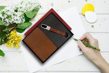تصویر ست مدیریتی چرم طبیعی، ست چرمی، هدایای تبلیغاتی، ست هدیه